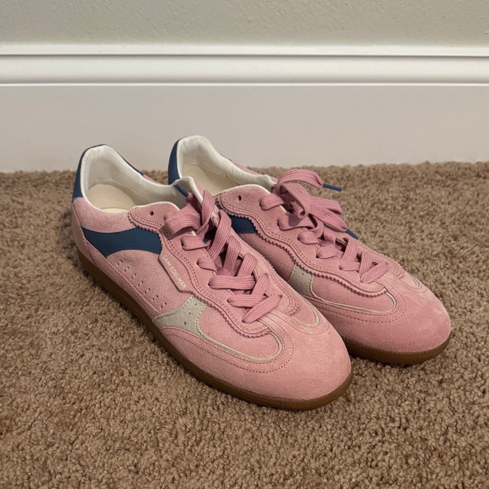 Sam Edelman New York Women's Pink and Blue Suede Sneakers